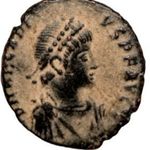 Arcadius 395-408 Follis, VIRTVS EXERCITI, Római Birodalom fotó