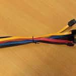 4 színű Sata kábel csomag, fekete/ piros/ kék/ sárga, 48cm fotó