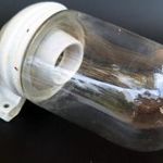 Régi Drasche porcelán testes kültéri fali lámpa fotó
