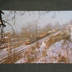 Kártyanaptár, MÁV, vasút, vonat, V43 villanymozdony szerelvény, 1981 , Zs, fotó