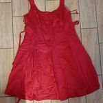 0815 XXL-es (50-es UK22-es) monsoon piros selyem ruha Piroska ördög halloween felnőtt jelmez fotó