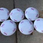 Régi Hollóházi kistányér készlet virágos porcelán kis tányér fotó