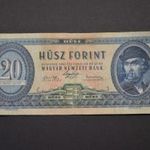 1947 20 forint Kossuth címeres húsz FT nagyon ritka és szép eredeti bankjegy papír pénz fotó