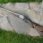 Antik Német vadászpuska puska jó állapotban Krupp acélból papírral fotó