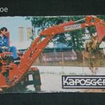 Kártyanaptár, Kaposgép Kaposvár, KCR traktor rakodó markoló, 1984 , V, fotó