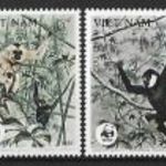 1987.. WWF kiadású sorok: Vietnam Majom sor (Mi 9 €) fotó