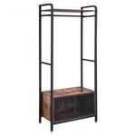 Előszoba bútor - Vasagle Loft - 80 x 180 cm (rusztikus fa - fekete) fotó