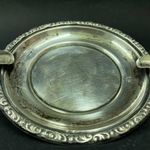 Gyönyörű antik, ezüst hamutál - 1937 utáni magyar ezüst fémjelzéssel / 800 ezr. ezüst tisztasággal fotó
