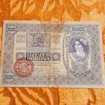 1918 -as, 10.000 Korona bankó Osztrák - Magyar bank MAGYARORSZÁG felülb.RITKA !!! (L1504) fotó