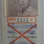 BHÉV tanuló bérlet igazolvány Bp. Gellértfürdő - Baross Gábor-telep, 1943 fotó