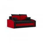 HEWLET kinyitható kanapé, normál szövet, szín - fekete / piros (GSAG5999114117962) fotó