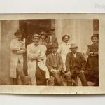 Debrecen Hajdú Bihar egyedi fotó 1912 csoportkép a címzett Höna Gusztáv szobrász KÉPESLAP fotó