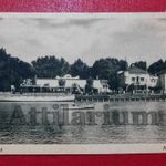 Siófok. Siórészlet - hajóállomás.. Futott képeslap, 1931! Hajó, csónak. Vintage Postcard. fotó