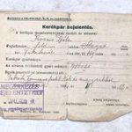 Kerékpár bejelentés igazolvány 1941 Szeged - Magyar Királyi Rendőrkapitányság Horthy rendőrség irat fotó
