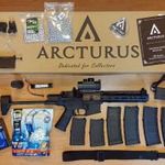 Arcturus AR15 airsoft puska tuningolva, sok tartozékkal fotó