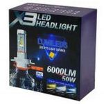Autós led - H7 LED-es fényszóró párban X3 led 12-24V fotó