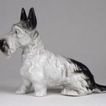 1R958 Régi porcelán foxi kutya 13 cm fotó