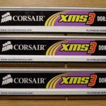 Corsair XMS3 6GB / 1600Mhz (3X 2GB) DDR3 CL9 memória SET fotó
