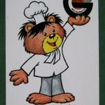 Kártyanaptár, Gastro Coop vállalat, étterem, csárda, presszó, grafikai rajzos, medve szakács, 1988, , É, fotó