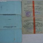 Nyírgyulaji főjegyző vadászjegye és vadászpuska engedélyek, Nyírbátor, 1942/44 fotó