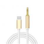 AUX átalakító kábel USB-C-ről 3, 5mm jack-re, 1 méter, arany-fehér fotó