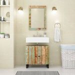 2 részes tömör újrahasznosított fa fürdőszobai bútorszett fotó