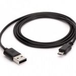 USB-micro usb adatkábel, 80 cm, fekete fotó