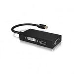 Raidsonic IcyBox IB-AC1032 3-in-1 MiniDisplayPort to HDMI / DVI-D / VGA adapter Black fotó