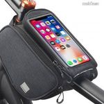 UNIVERZÁLIS biciklis / kerékpáros tartó és táska mobiltelefon készülékekhez - SZÜRKE - cseppálló ... fotó