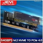 JEYI M.2 NVME to PCIE X16 Adapter, 2280/60/42/30 NVMe SSD to PCIe 4.0 3.0 GEN4 64Gbps ÚJ fotó