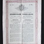 Tisza szabályozása / Szeged újjáépítése nyereménykölcsön 100 forint 1880 fotó