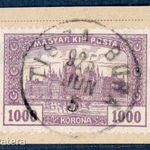 1925 késői egykörös bélyegzés Parlament bélyegen szép TISZA-BURA Gudlin E3.20 / 15+ pont (a01) fotó