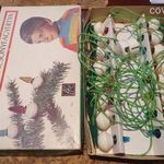 #32 Retro karácsonyi 16db-os ufós izzósor fényfüzér dobozában szocreál kádár fotó