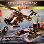Új 243 db-os rendőr SWAT helikopter szett rendőrség építőjáték építőkocka építő játék Sembo Block fotó