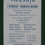 Kártyanaptár, Rózsafa videó disco bár, Békéscsaba, 1983, , G, fotó