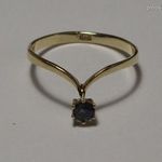 Női arany gyűrű 14 karátos 1, 27 g 17, 5 mm (55) zafír kővel fotó