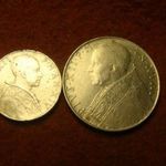 Vatikán 5 lira 1952+100 lira 1956 fotó