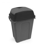 Hippo Billenős Szelektív hulladékgyűjtő szemetes, műanyag, antracit/fekete, 25L fotó