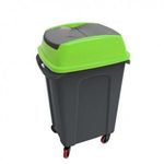 Hippo Billenős Szelektív hulladékgyűjtő szemetes, műanyag, antracit/zöld, 70L fotó