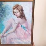 Senyey jelzéssel ellátott szép balerina festmény 84x104 cm fotó