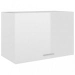 Magasfényű fehér forgácslap függő szekrény 60 x 31 x 40 cm fotó