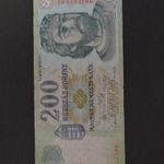 2007 FD 200 forint forintos nagyon ritka és szép eredeti bankjegy forgalomból fotó