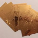 Aranyozott bankjegysor - 5-10-20-50-100-200-500 euro fotó