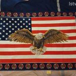USA zászló sas Amerika faliszőnyeg takaró kb 136 x 87 cm fotó