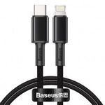Baseus USB-C -Lightning nagy sűrűségű fonott kábel, 20W, 5A, PD, 2m, fekete (CATLGD-A01) (CATLGD-... fotó