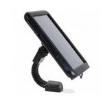 Motorkerékpáros telefontartó MT01, Vízálló, Kormányra rögzíthető, 360°-ban forgatható, fekete fotó