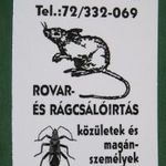 Kártyanaptár, Bio-Sik KKT, rovar és rágcsálóirtás, Pécs, grafikai, patkány, csótány 1996 , A, fotó