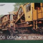 Kártyanaptár, MÁV, vasút, sín építő, javító, szerelvény, 1993 , Ő, fotó