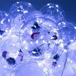 Karácsonyi LED fényfüzér Hóemberrel, 150 LED, hideg fehér / 3 méter fotó