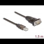 Delock USB 2.0 Type-A - 1 x Serial RS-232 D-Sub 9 pin apa adapter 1, 5m (62645) (DeLock62645) fotó